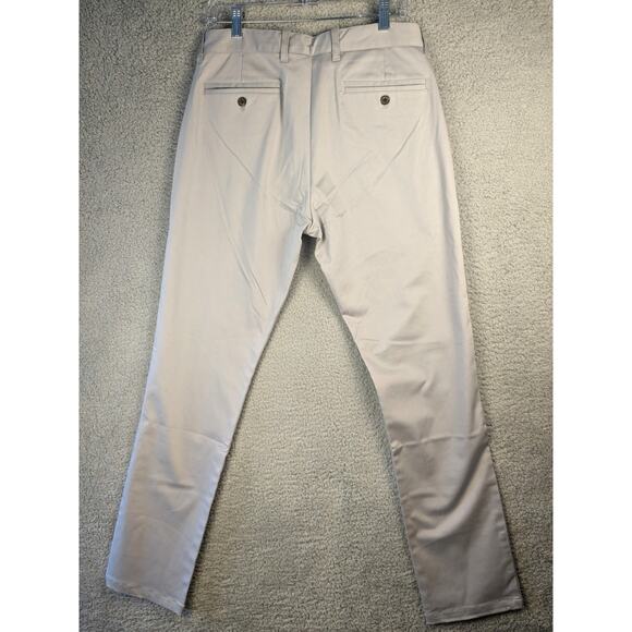 NWT Nifty Genius Chino Pants Mens 32 Stretch Classic Straight Leg Light Gray - Picture 10 of 13